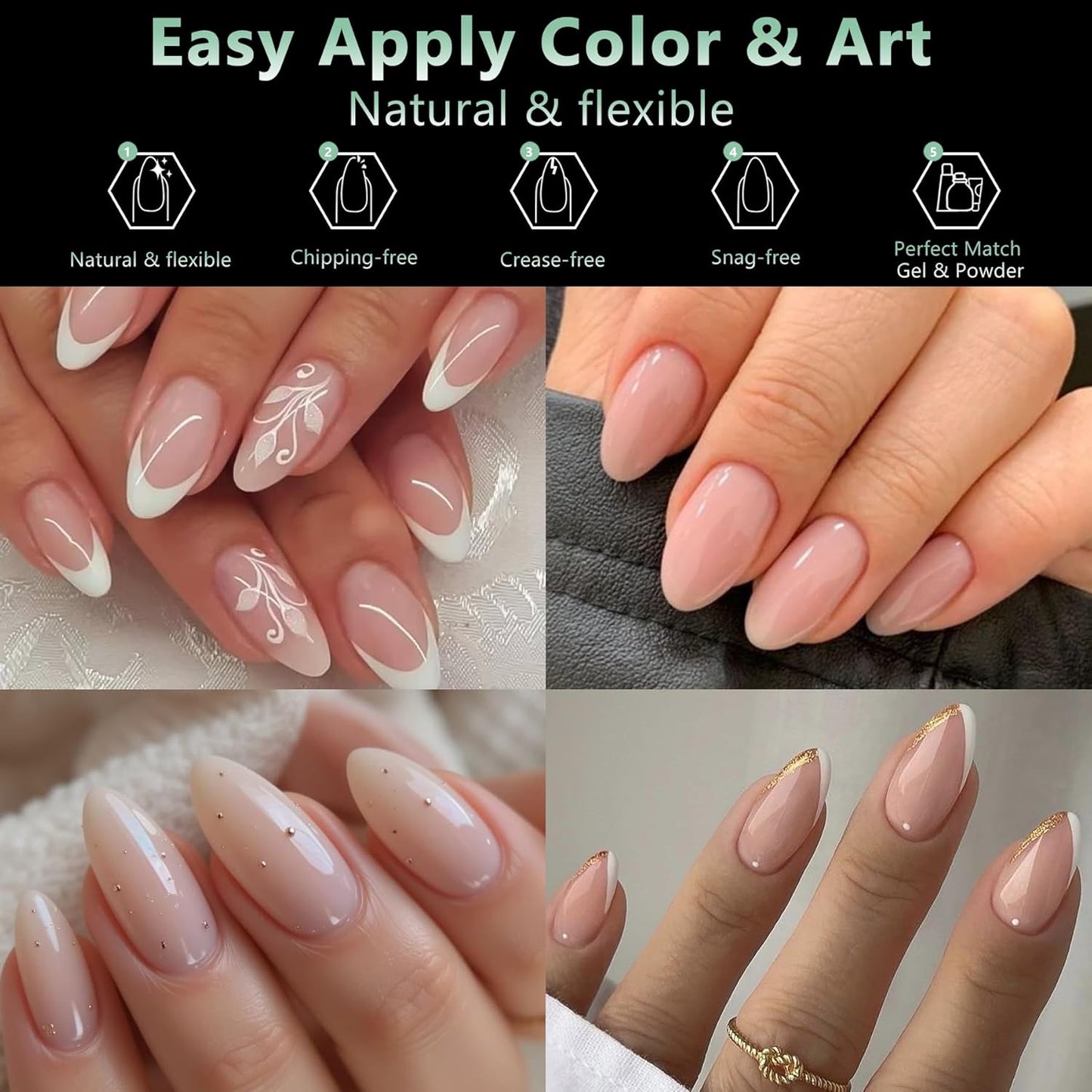 Short Almond Nail Tips, 216pcs Soft Acrylic Fake Nails Gel Nail Tips, Full Cover Pre-Shaped Matte Clear Press on Nails for Extension, Diy at Home Manicure 12 Sizes