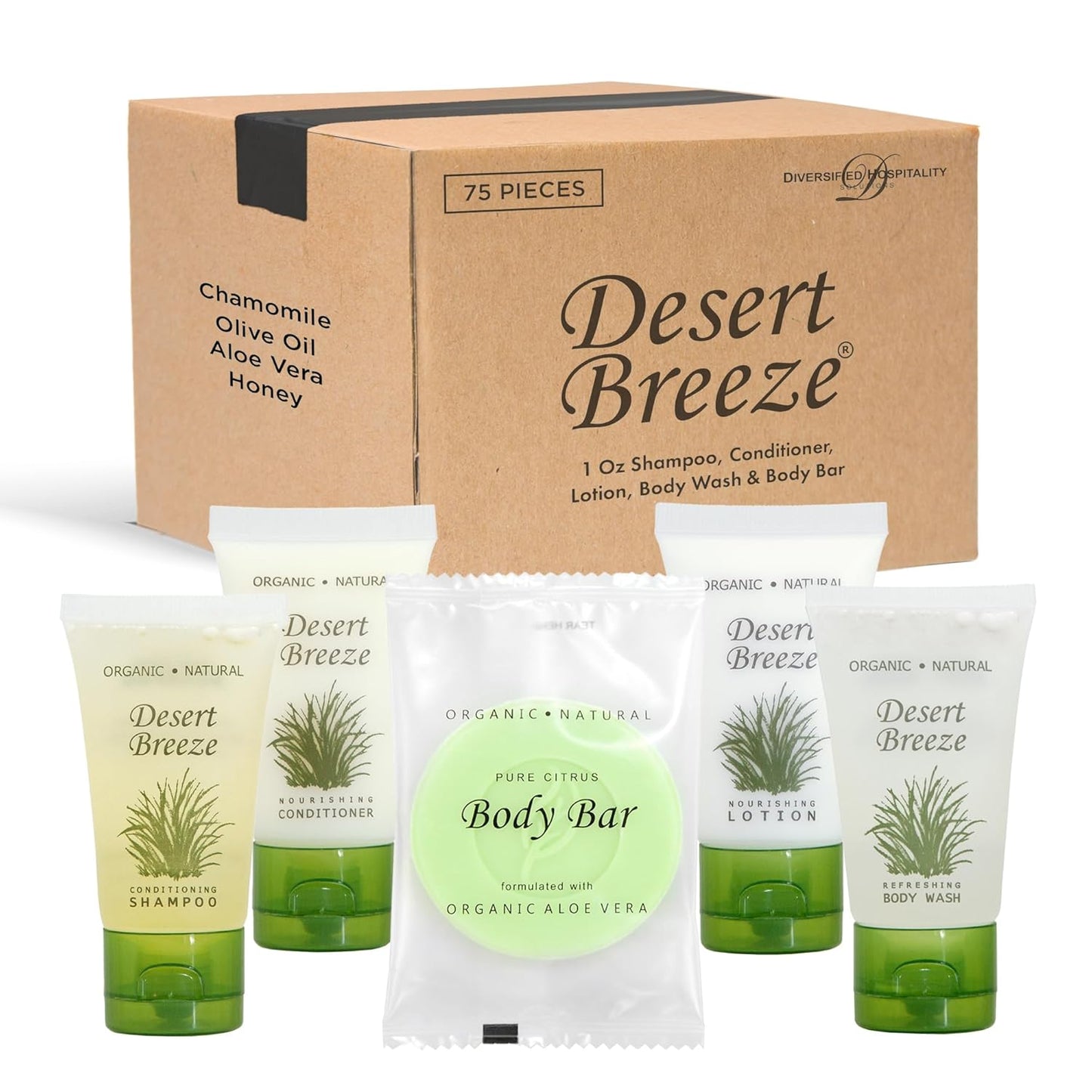 Desert Breeze | 1-Shoppe All-In-Kit | Hotel Size Amenities Set | Hotel/AirBnB/VRBO/Vacation Rental Soap Set | (75 pcs)