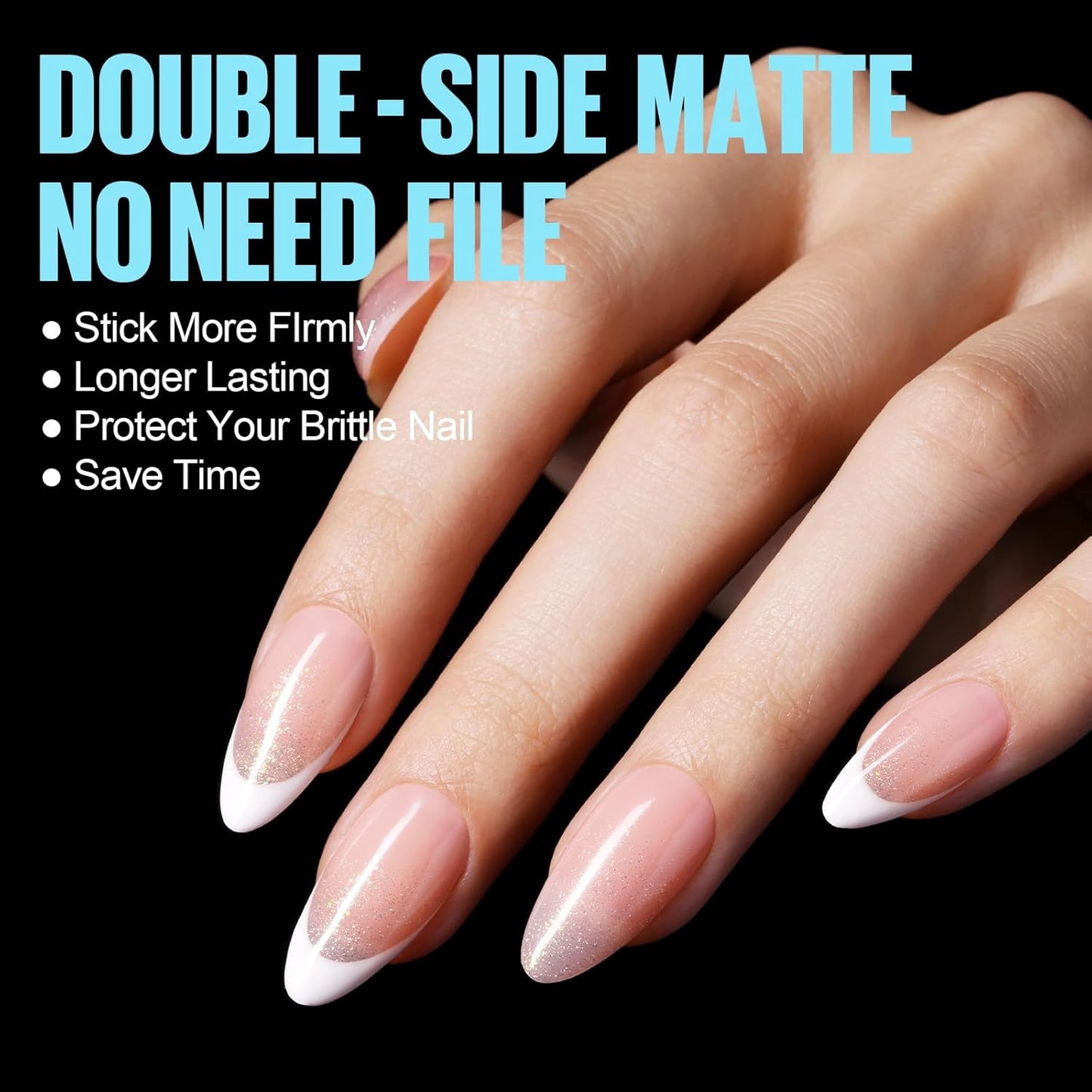 TOMICCA Medium Almond Nail Tips 15 Sizes 360pcs Full Cover Almond Fake Nails Soft Pre Shaped Gel Tips Acrylic Full Matte For Nail Extensions Home Diy Nail Salon