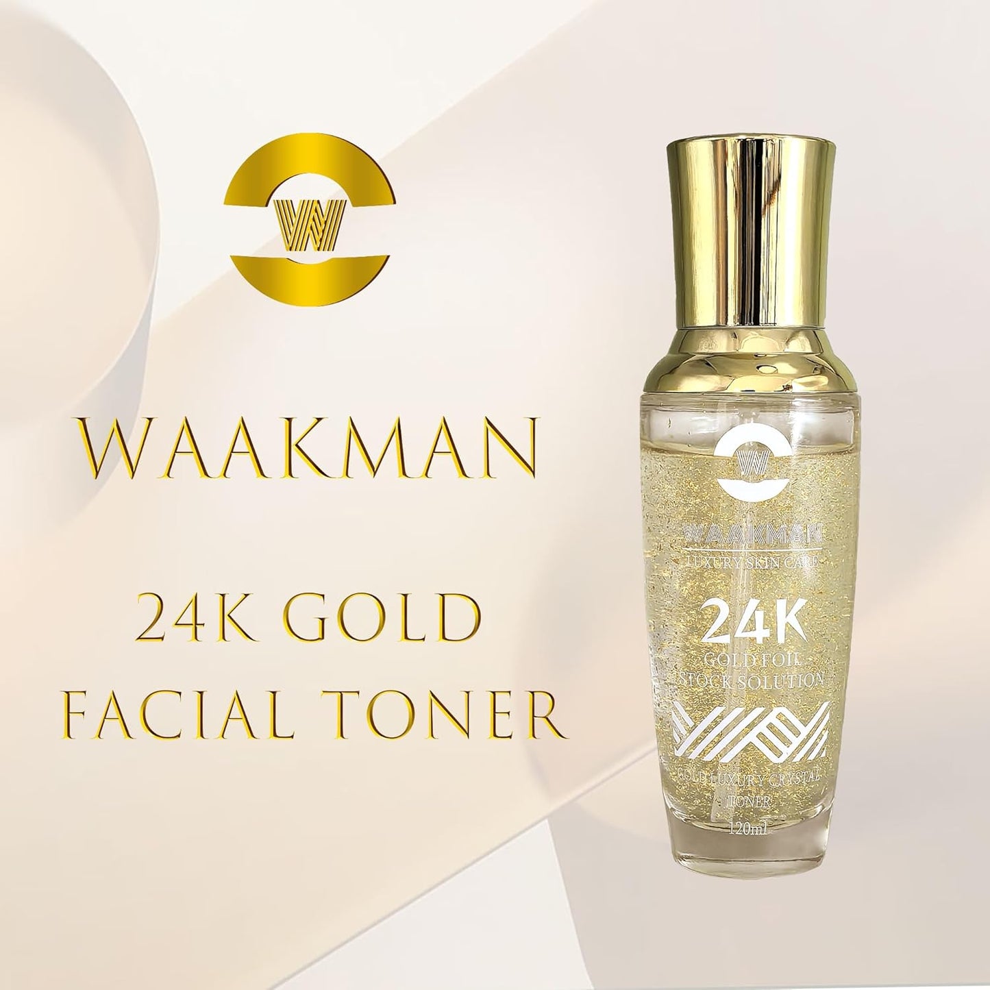 Luxury 24K Gold Moisturizing, Nourishing, Anti-Aging Moisturizer, Toner, Facial Cream & Serum Skincare Set