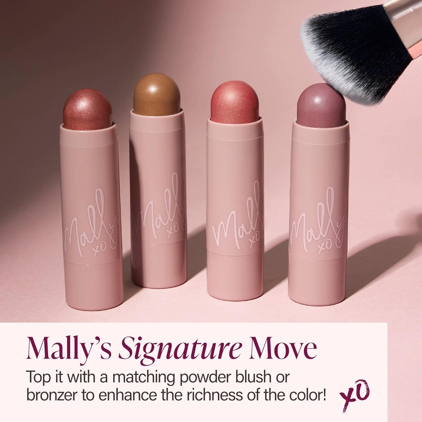 Mally Beauty Shimmer, Shape & Glow Plus Face Defining Stick, Oh So Rosy