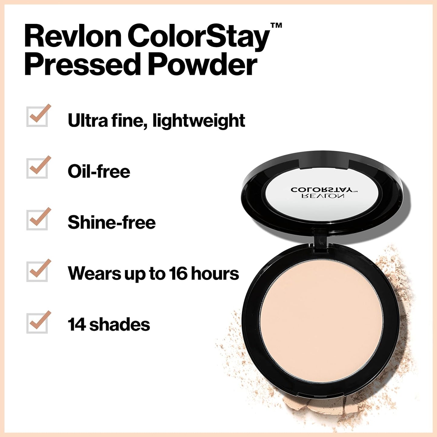 Revlon ColorStay Pressed Powder Face Makeup, Longwearing, Fragrance-Free, Noncomedogenic, 810 Fair, 0.3 oz