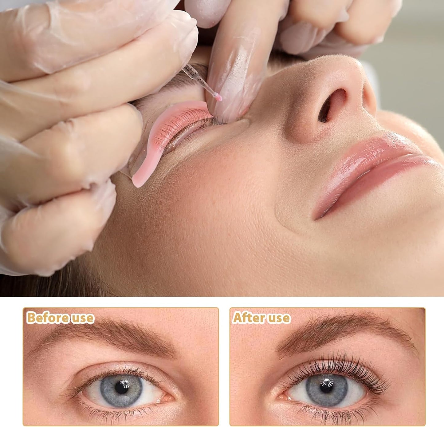 20PC Lash Lift Rods Set, Silicone Lash Lift Pads & Shields in Skin/Pink Tones, Reusable Lash Lift Tool with C & D Curls, Ideal for Eyelash Perm, Lash Lifting & Curling, Compatible with Lash Perm Kits