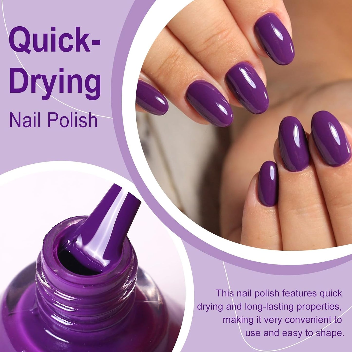 Major Dijit Indigo Quick Dry Regular Nail Polish - Nail Art Lacquer, 0.41 Fl Oz