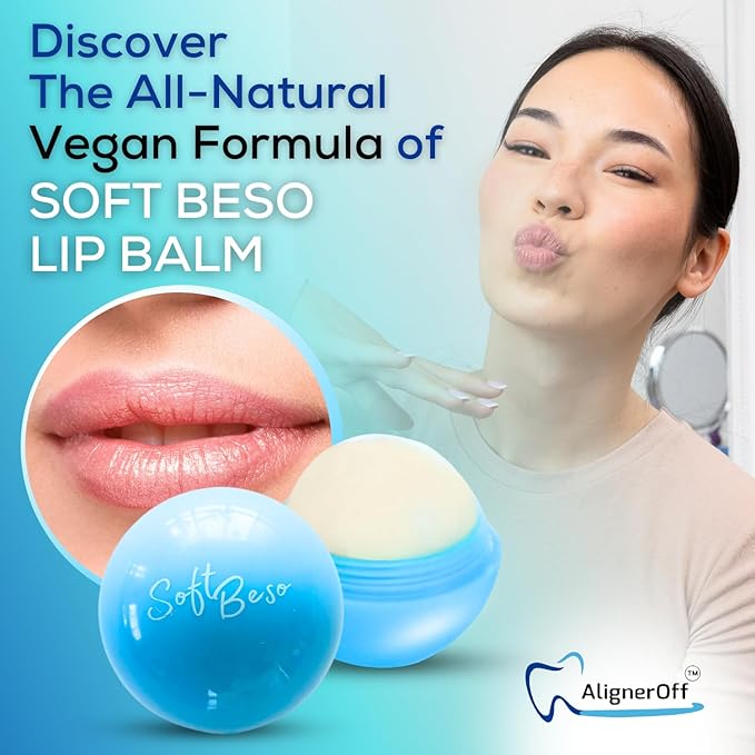 SoftBeso Lip Balm| Blueberry Flavor |Vegan Lip Care|Clean Ingredients | Lip Balm for Beautiful, Soft Lips | Hydrating & Nourishing Lip Care Products | Premium Lip Balm ball