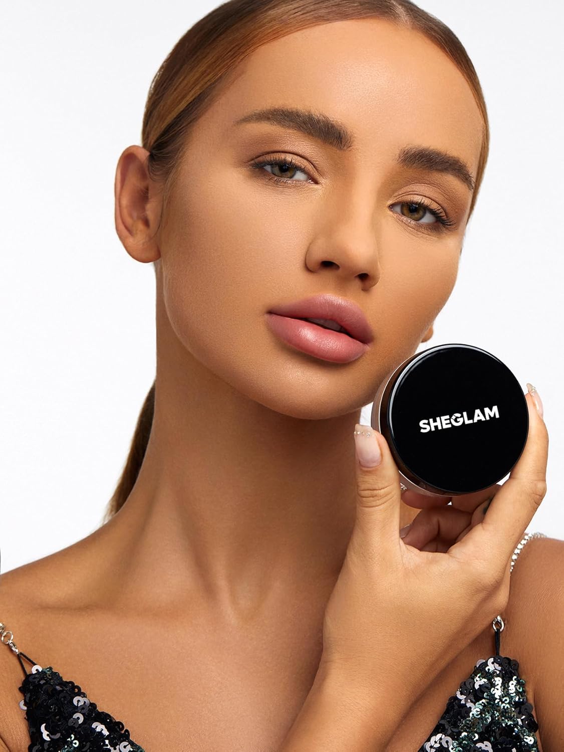 SHEGLAM Baked Glow Setting Powder Oil Control Loose Face Powder Translucent Pore-Less Flawless Smooths Fine Lines Glowy Powder - Light Brown