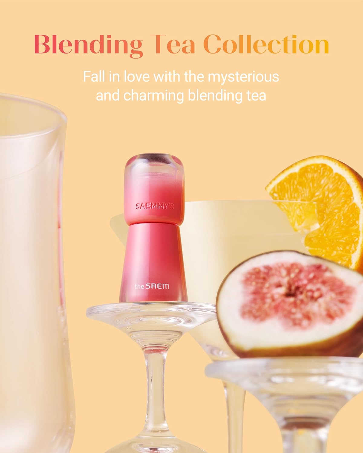 THESAEM Saemmy's Ade Shot Tint - Korean Lip Titnt, Water Gel Lip Stain with Plump Glowy Moisturizing Finish, Buildable Radiant Gloss, Long-Lasting Comfort, 0.1 fl.oz. (01 Grapefruit honey)