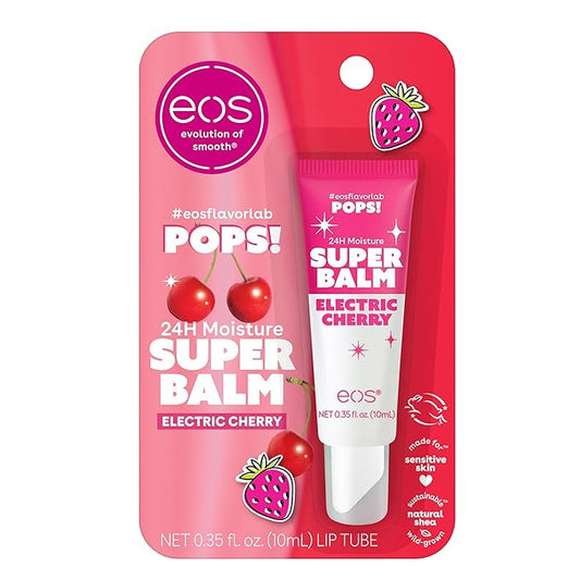 eos 24H Moisture Super Balm- Electric Cherry, Limited-Edition Lip Mask, 0.35 fl oz