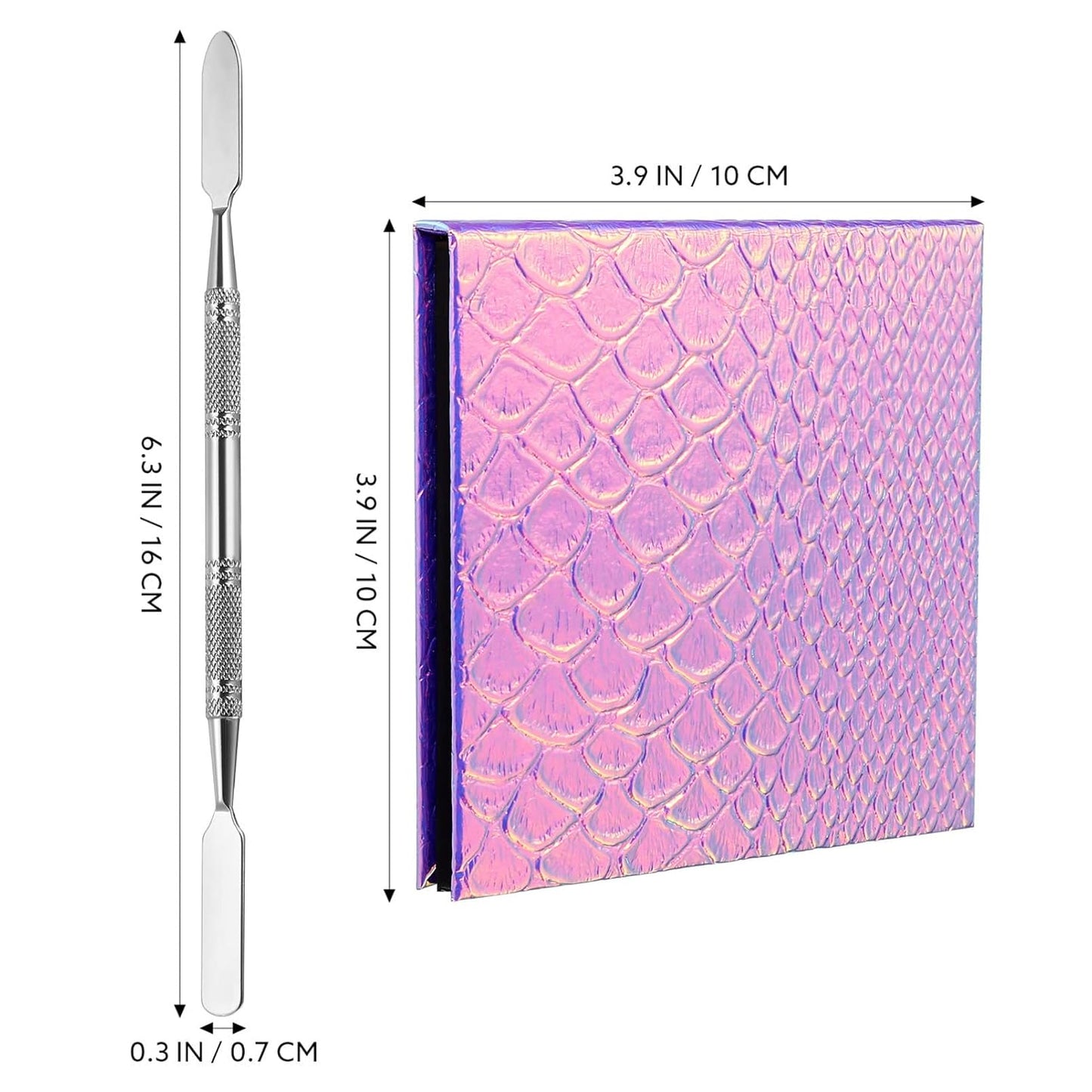 Beaupretty Empty Magnetic Palette Makeup Eyeshadow Palette with Round Metal Pans and Depotting Spatula Set for Eyeshadow Lipstick