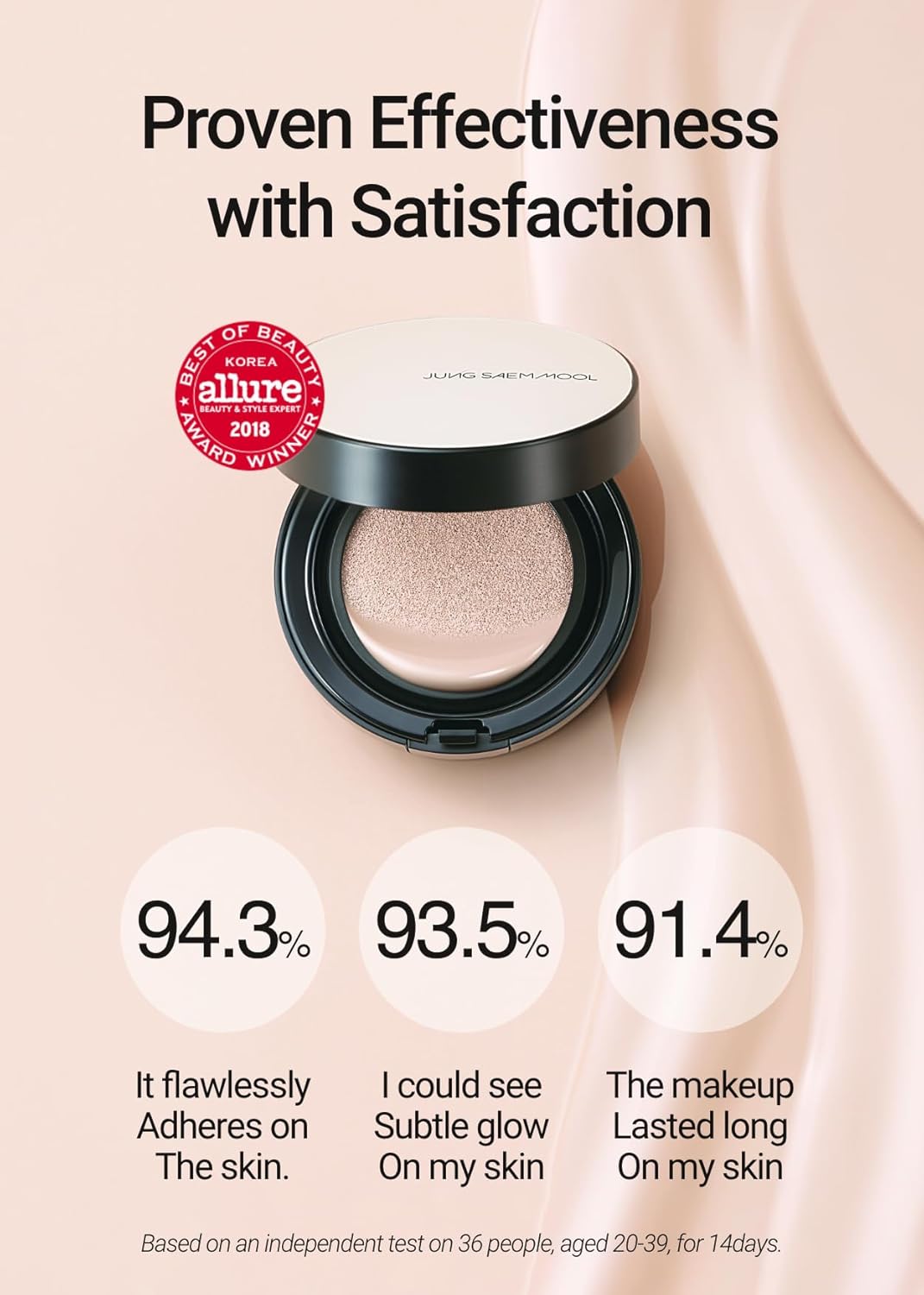 [JUNGSAEMMOOL OFFICIAL] Essential Skin Nuder Cushion (Medium) | Refill not Included | Foundation Makeup | Natural Finish | Buildable Coverage | Korean Makeup Artist Brand | Cream Foundation