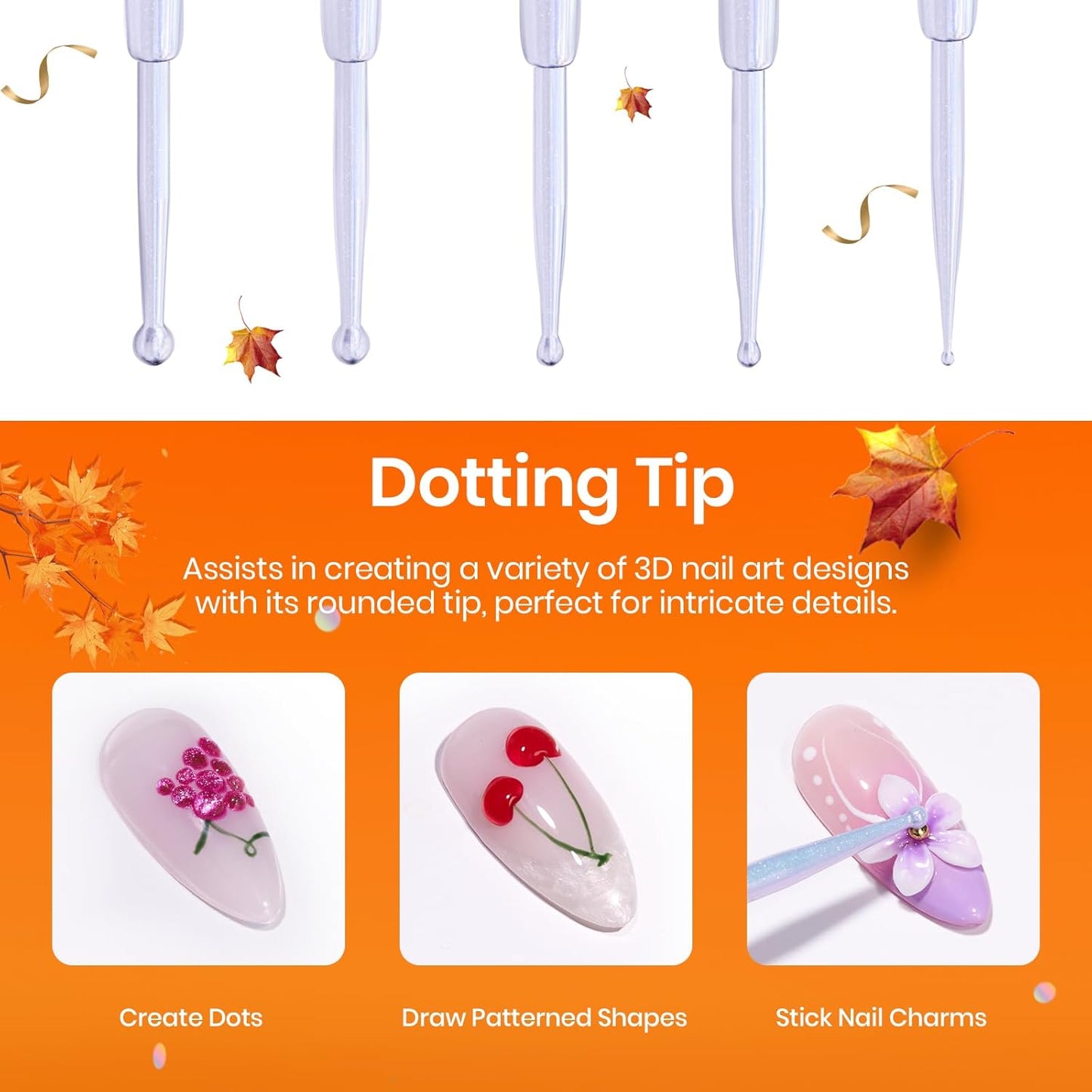 Beetles 5PCS Nail Art Dotting Tools Nail Art Sculpture Pen, Dual-Head Resin Nail Art Tools, Carving Drawing Tool, Silicone Brushes Set Pottery Clay Sculpting Tools Modeling Painting Tool DIY Art