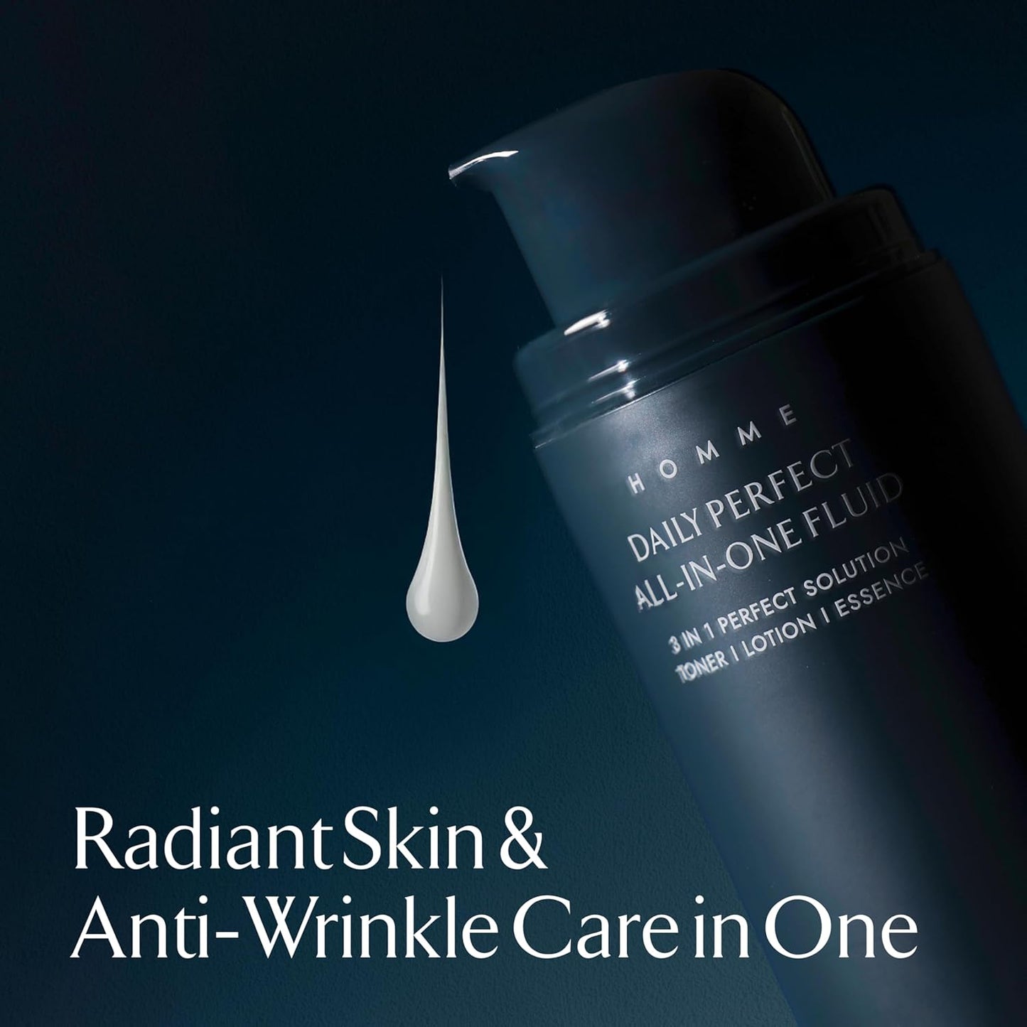 LA MUSE Homme Daily All-in-One Face Moisturizer for Men | 3-in-1 Toner, Lotion, Essence | Lightweight, Hydrating After-Shave Lotion for Oily & Sensitive Skin | Korean Skincare | Travel Size