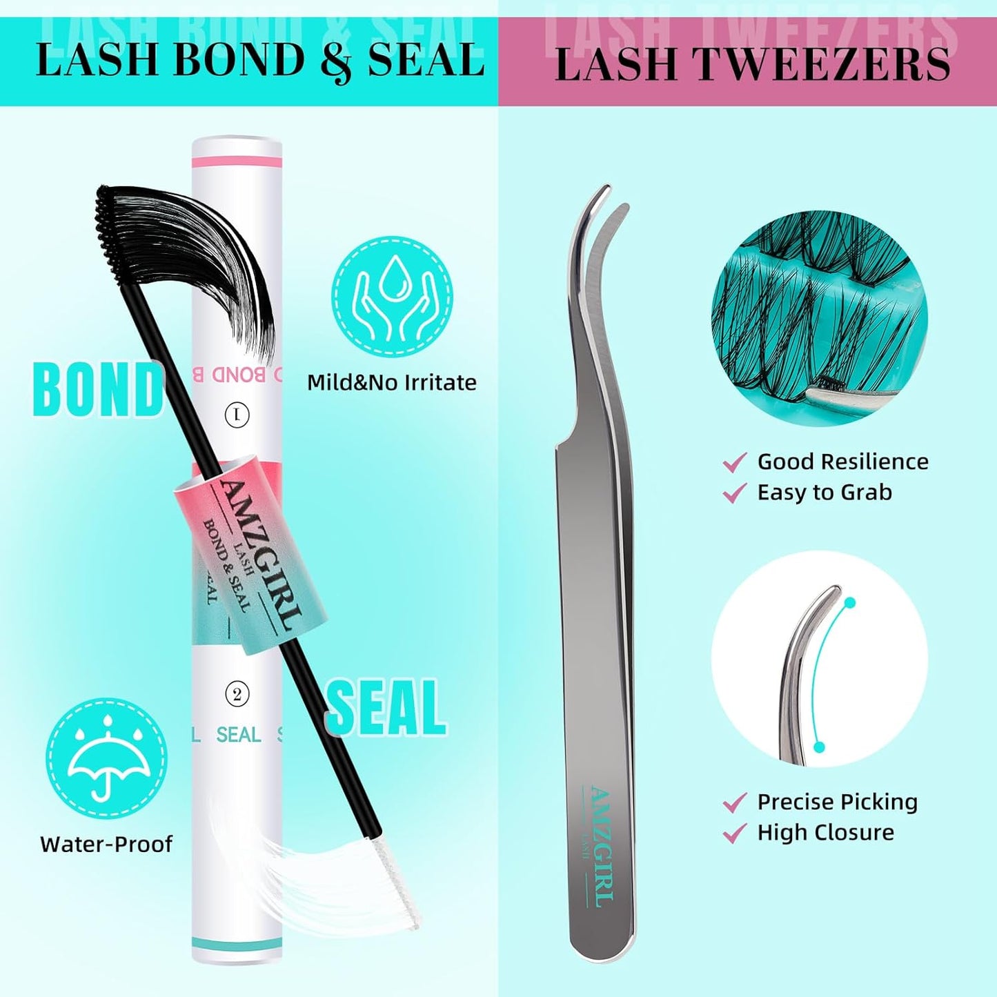 Lash Clusters Kit 200PCS 30D Eyelash Extension Kit D Curl Wispy Eyelash Clusters DIY Natural Individual Lashes Kits Lashes Extensions Kit with Lash Bond and Remover Eyelash Tweezer at Home（White Bond）
