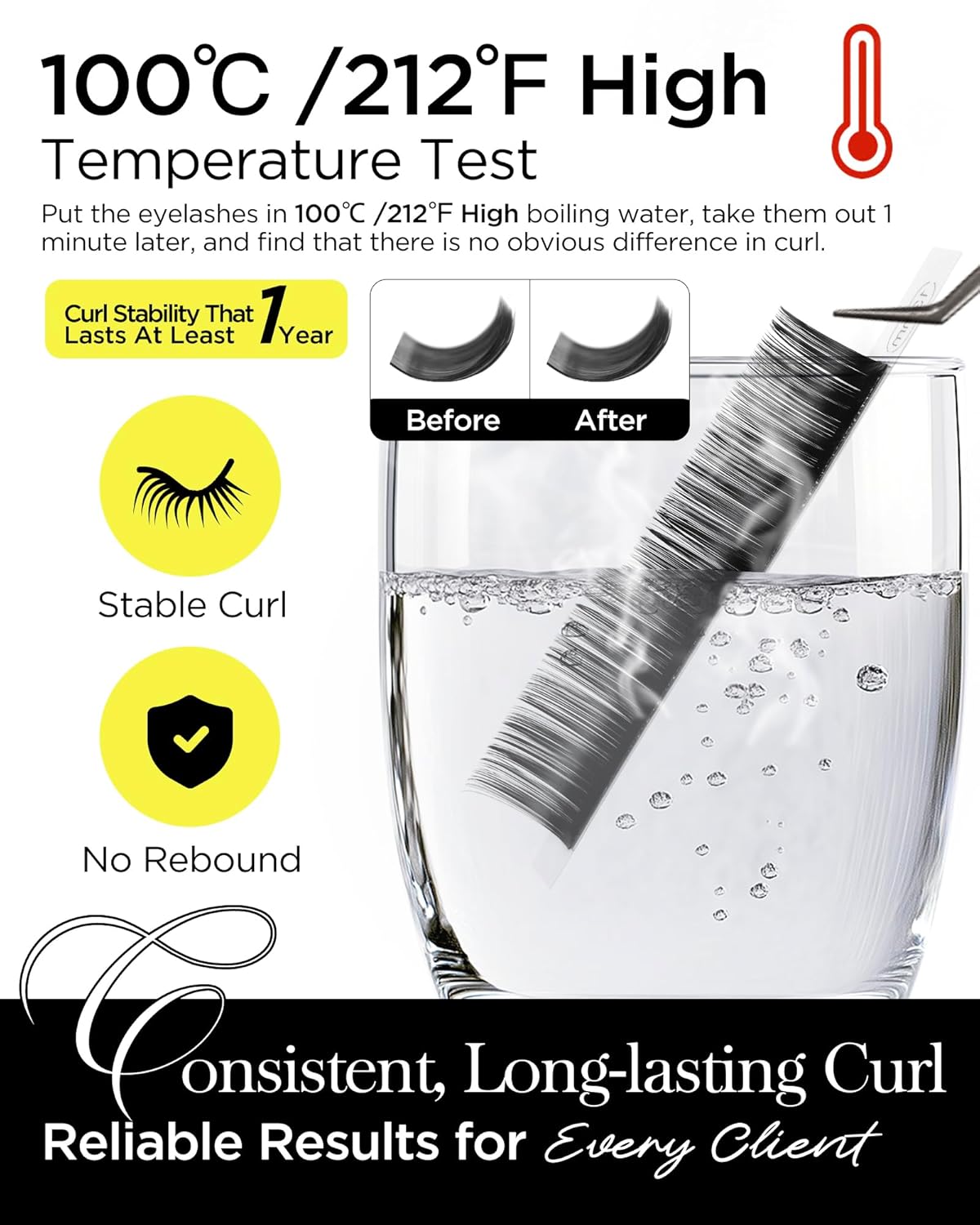 BEYELIAN Classic Volume Lash Extensions, C D D+ Curl 7-15mm 0.03-0.20mm Thickness Matte Black Semi Permanent Volume Eyelash Extensions Professional Salon Use (0.15 D+ 11mm)