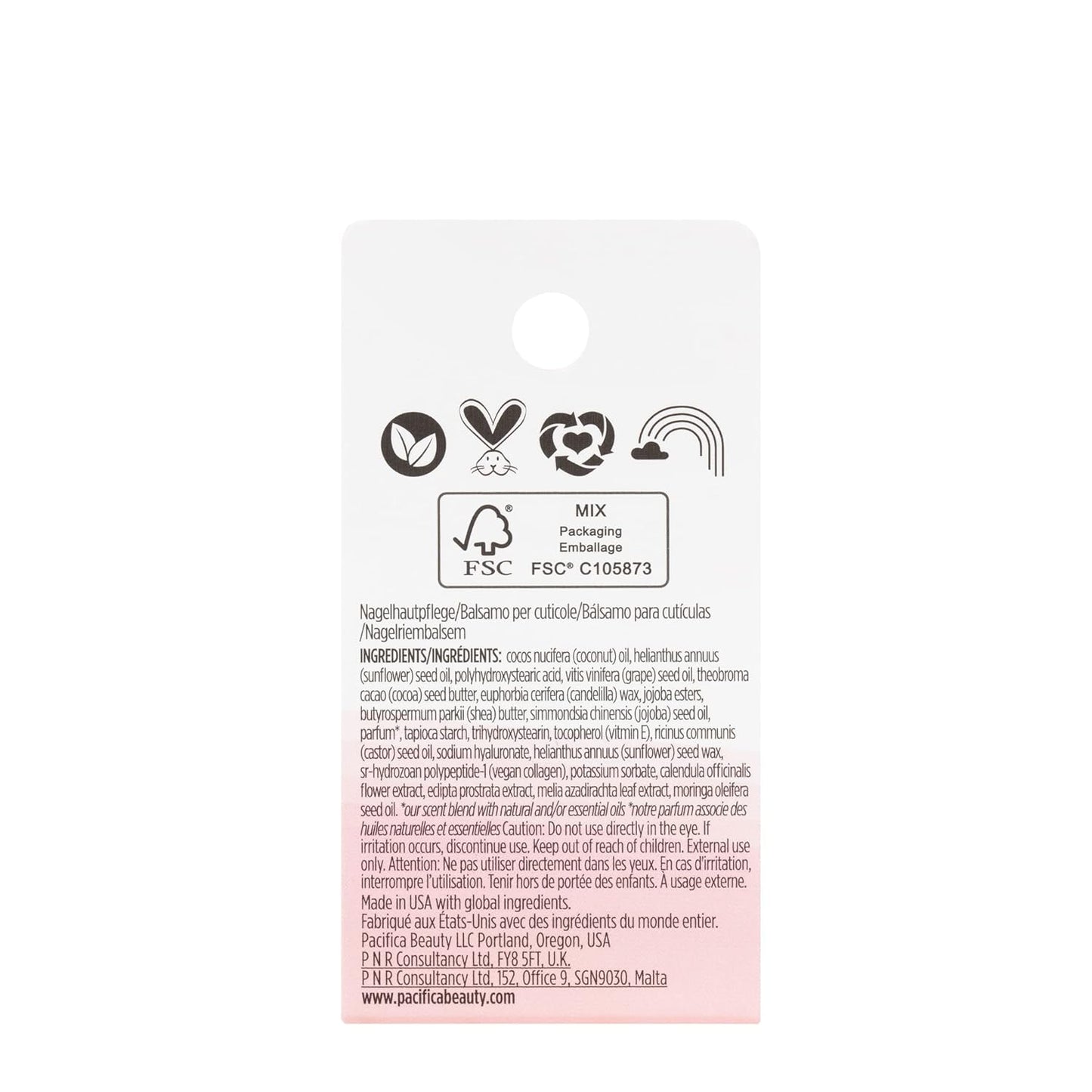 Pacifica Beauty Vegan Collagen Cuticle Balm, Bath and Body, Nail Care, Nail Repair for Dry Damaged Nails, Cuticle Cream, Cuticle Care, Nail Treatment, Skin Care, Body Care, 0.3 fl oz (1 Count)