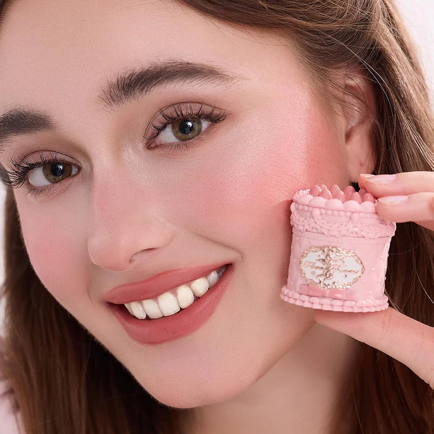 Flower Knows Strawberry Cupid Cake Lip Cream,Velvety-Smooth Matte Liquid Lipstick,Hydrating,Smudge-proof & Stain-Free Lip Stain(V01 Vanitea,0.17 Fl Oz)