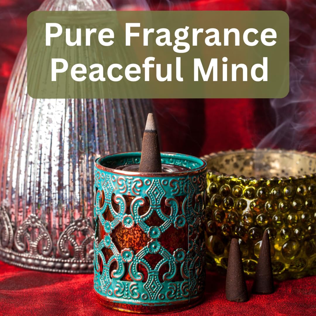 Yajna YLANG-YLANG 100%-Natural-Incense-Cones Handmade-Hand-Dipped Organic-Chemicals-Free for-Purification-Relaxation-Positivity-Yoga-Meditation The-Best-scents (60 Count)