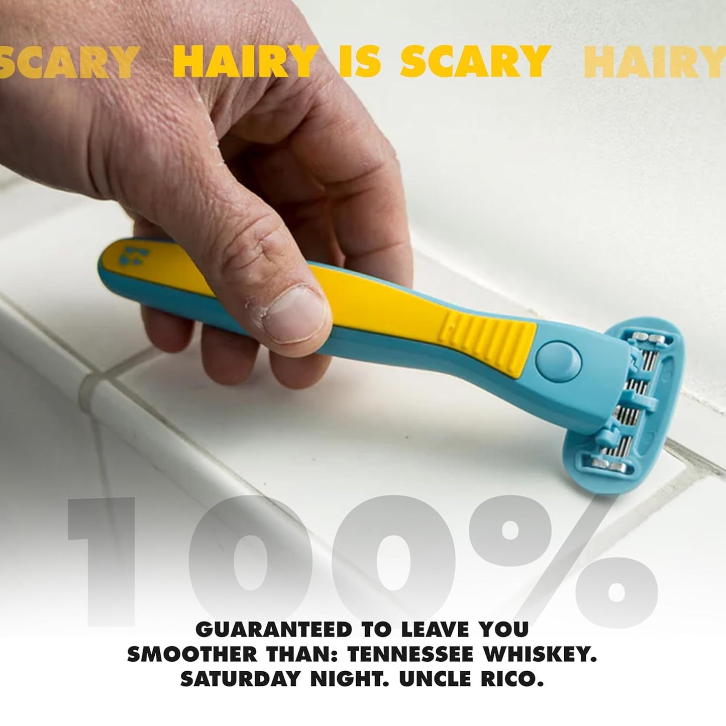 Exfoliating Leg Scrub for Men with Bamboo & Coconut Extract - Fights Ingrown Hairs and Dead Skin Buildup for a Smoother Shave - Aloe Vera & Pumice Formula - 6 Fl Oz