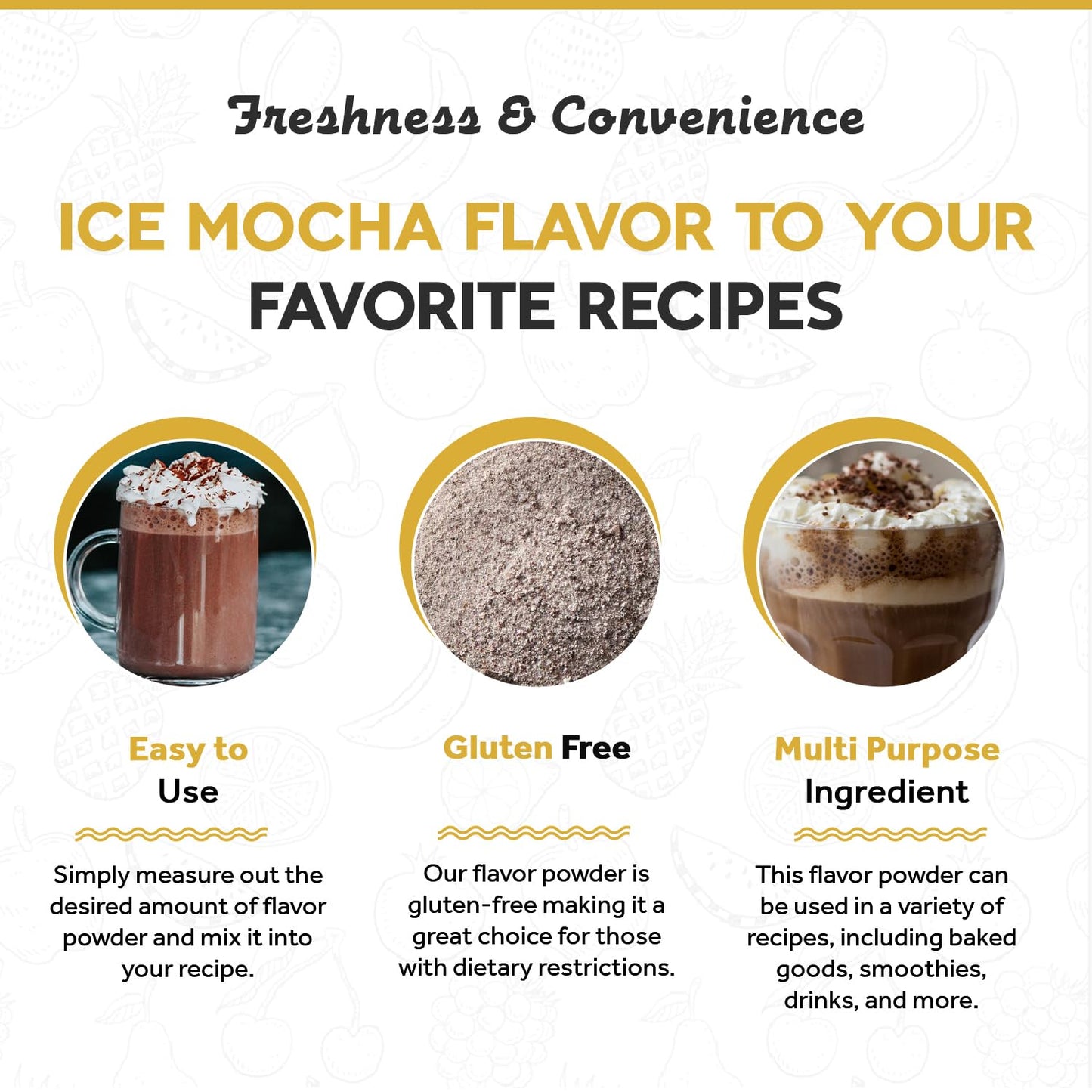 Fanale Premium Ice Mocha Bubble Tea Flavoring Powder | Perfect for Baking, Smoothies, Desserts and Drinks | Instant Flavoring Powder for Boba Milk Tea - 2.2 Pounds (Pack of 1)