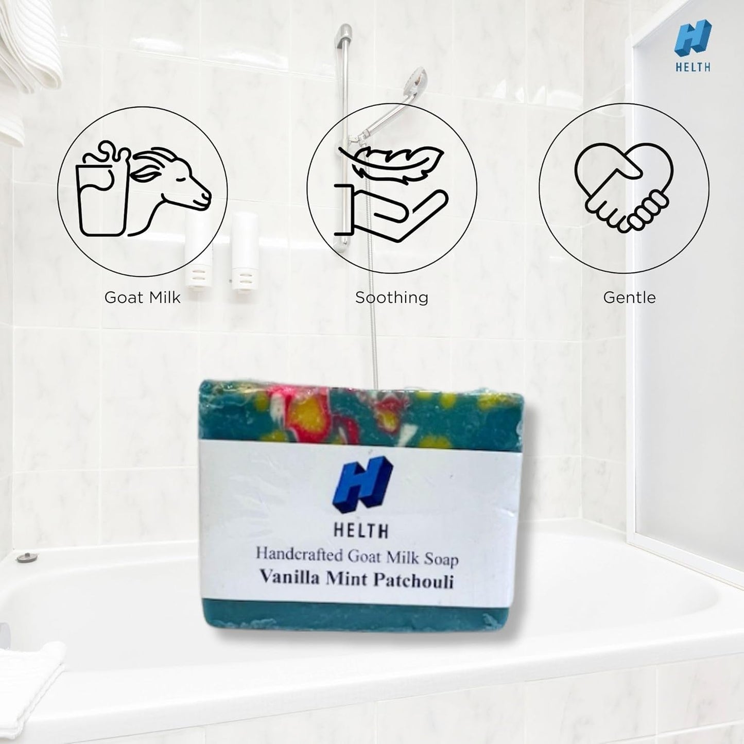 Spa Kit Birthday Box With Loofah Body Brush Vanilla Mint Patchouli Goat Milk Soap