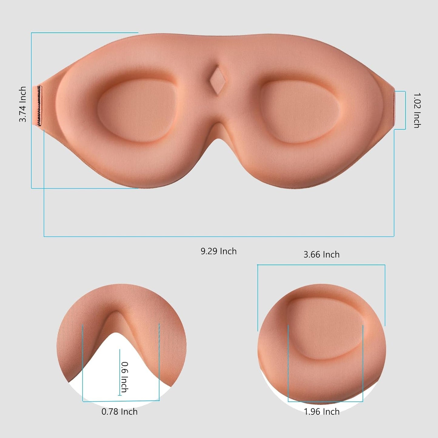 ALASKA BEAR 100% Blackout Sleep Mask for Women and Men, Vacuum-Sealed, Dusty Pink