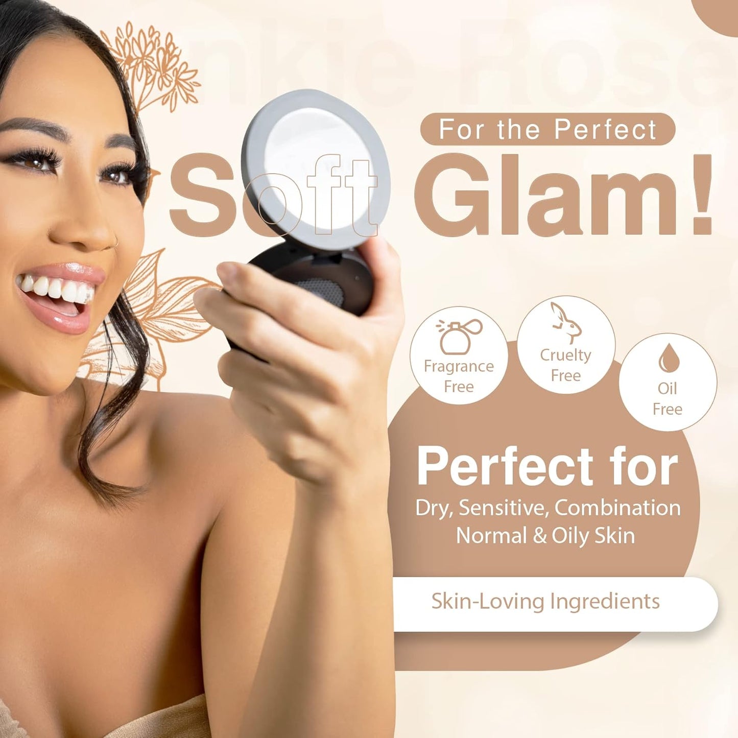 Frankie Rose Cosmetics Powder Foundation – Full Coverage Face Powder For Pores & Imperfections, Evens Out Skin Tone & Shine-Control | 58 Grams (Olive)