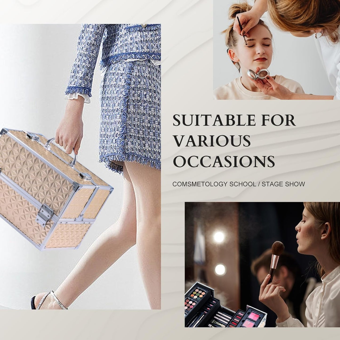 Color Nymph Professional Makeup Kits For Girls, Teenage Girls Makeup Kit with Storage Case Make Up Kit For Women Cosmetics Full Kit, Individual Packing Eyeshadow Blush Lipstick Mascara etc -Gold