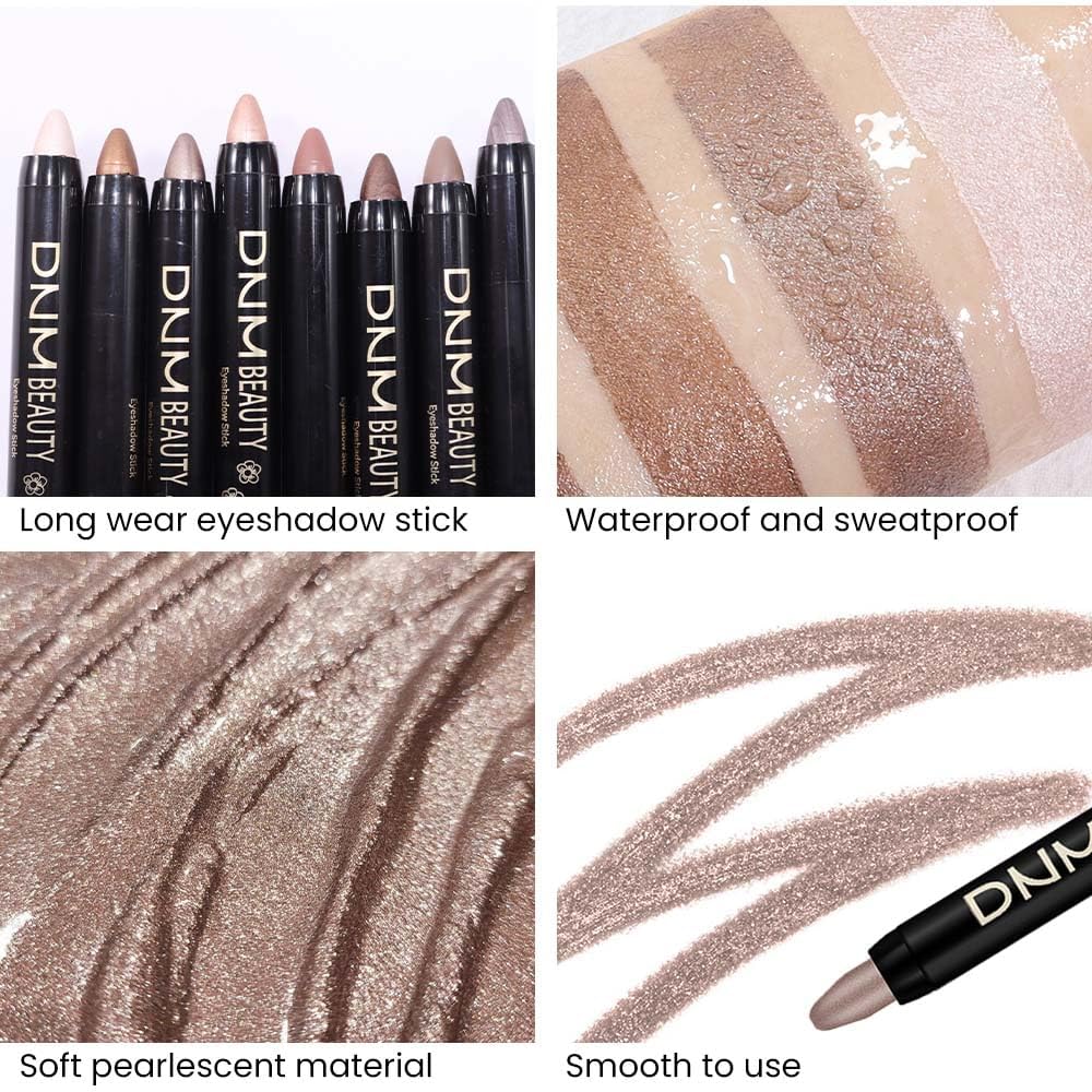 evpct 2Pcs Cream Eyeshadow Sticks Set for Eyes Waterproof, Taupe Shimmer Matte Eye shadow Stick Pencil Pen Bulk sombras en crema para ojos 19+19