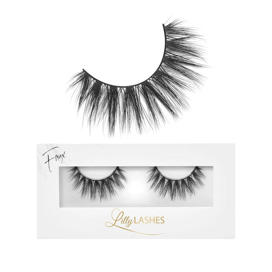 Lilly Lashes Mykonos Lite in Faux Mink, Strip Lashes, Natural Lashes, Reusable False Lashes Natural Look, Lash Strips with Luxury Silk Like Fibers, No Lash Glue Included