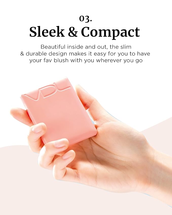 VDL Cheekstain Pastel Blush for Cheeks (Favorite Lavender, 0.2oz) - Lightweight, Velvet Powder Formula - Seamless, Long-Lasting, Natural-Looking Glow | Korean Makeup