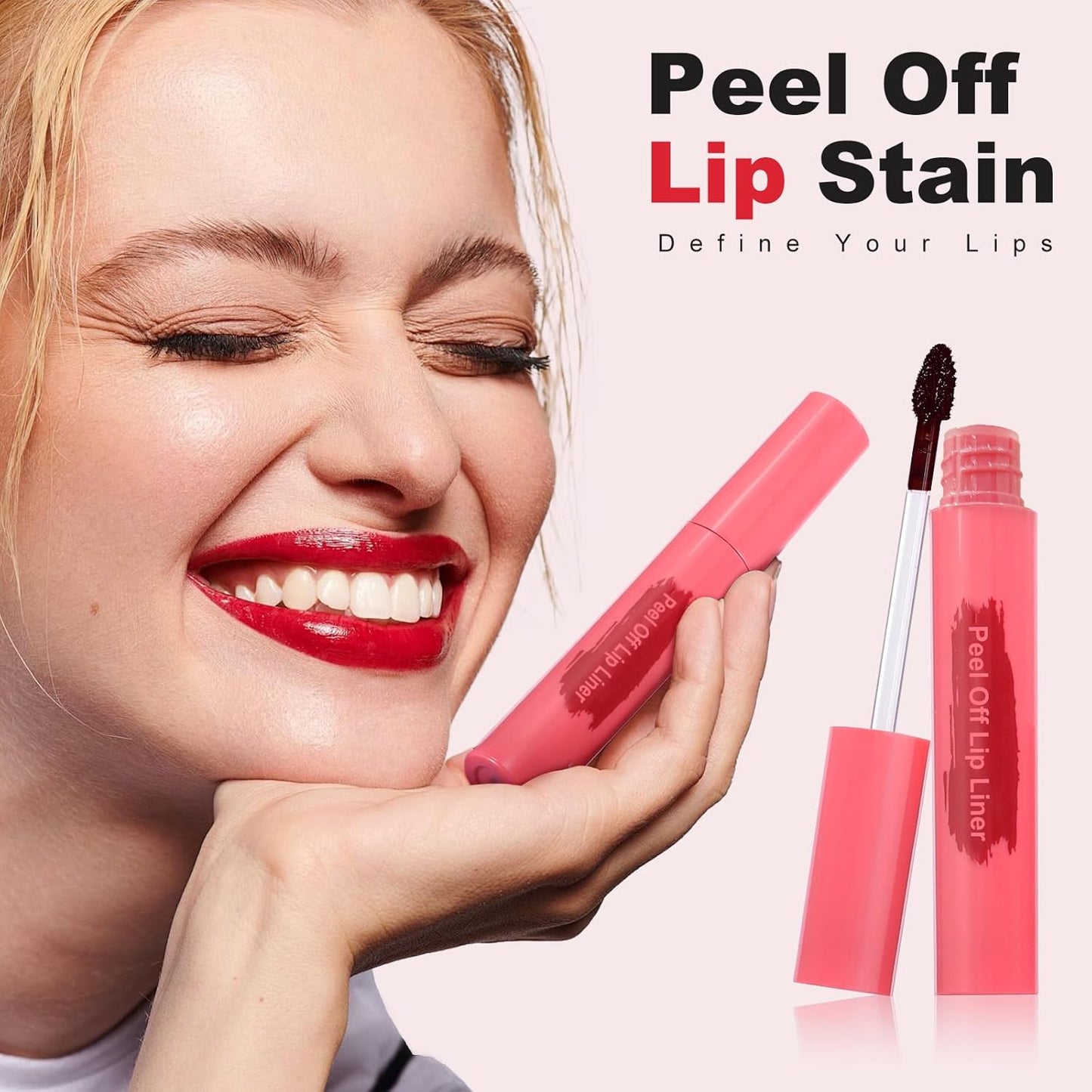 Lip Liner - Lip Stain Peel Off Moisturizing Long-Lasting & Waterproof Transfer Proof & Plumping, Non-Stick Cup Lip Liner Stain Tint For All Skin Types (Cocoa, 1 PCS)