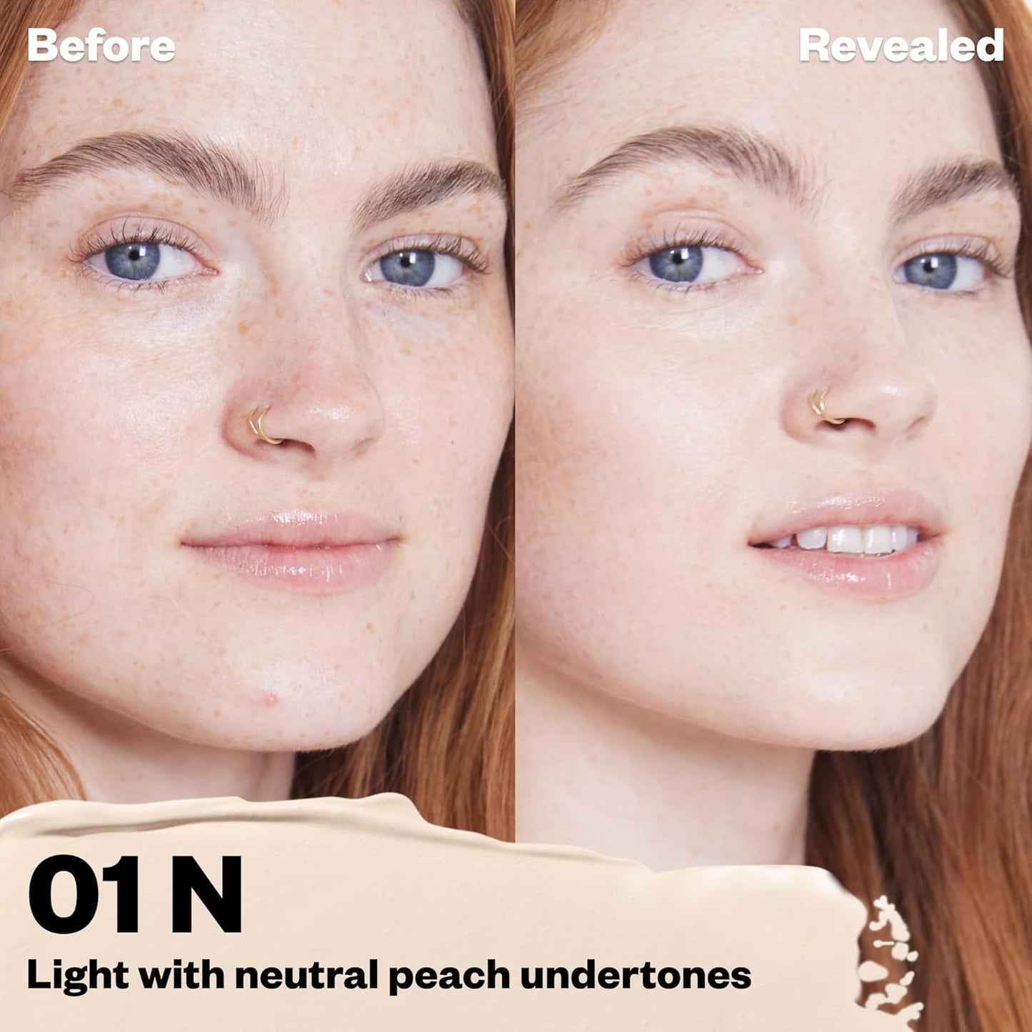 Kosas Revealer Concealer - Medium Coverage Makeup with Hyaluronic Acid, Conceals Dark Circles Under Eyes, Dark Spots and Blemishes + Brightens, Hydrates, Long-Lasting & Vegan, (Tone 01 N)