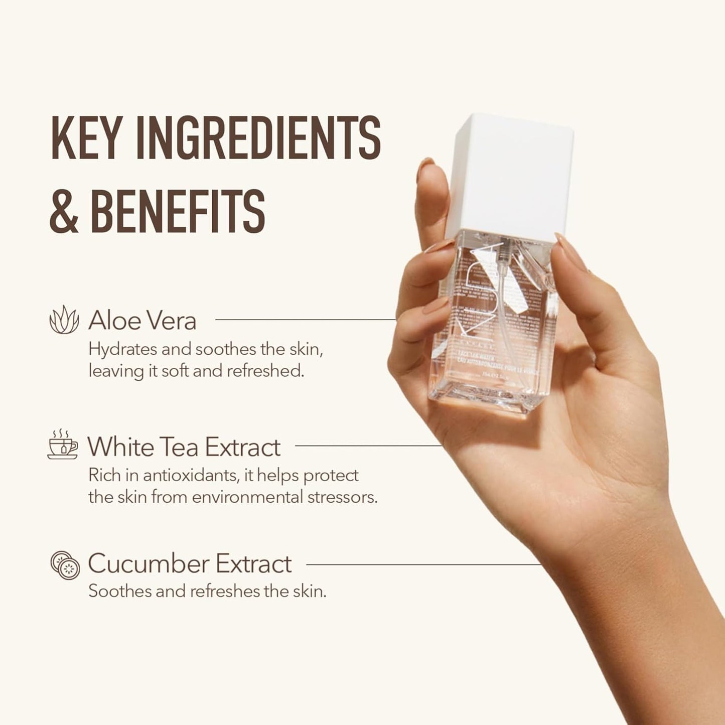 Nuda CloudMist, Medium to Dark | Lightweight Hydrating Face Tan Mist | Made with Aloe Vera and White Tea Extract | Buildable Clear Water Spray Self Tanning Solution, Cruelty Free, (75 mL)