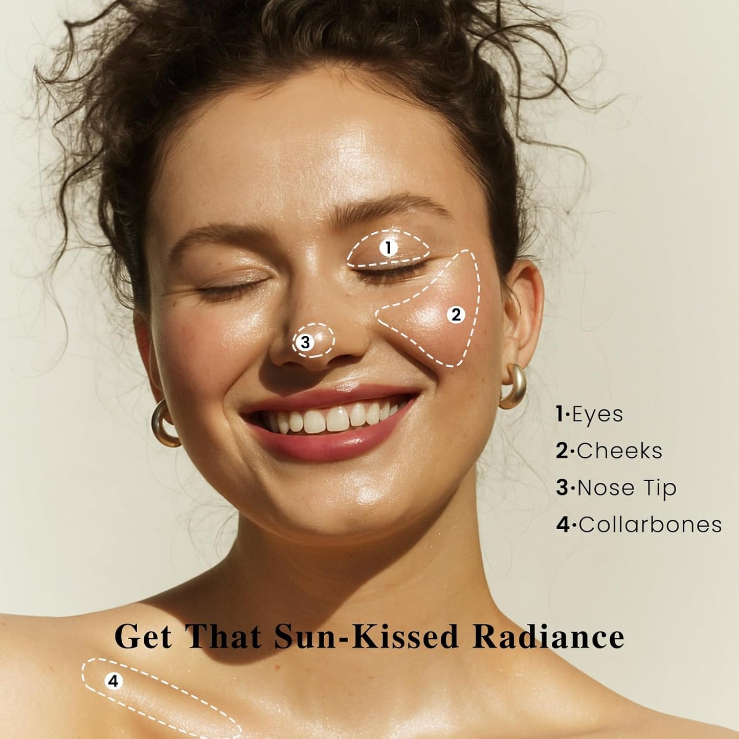 Highlighter Stick, Multi-Use Shimmer Makeup, Creamy Highlighter Makeup Stick with Hydrating Coconut Oil, Easy Blend for a Translucent Radiant Glow, For Face & Body | 1.2oz | Ivory Champagne