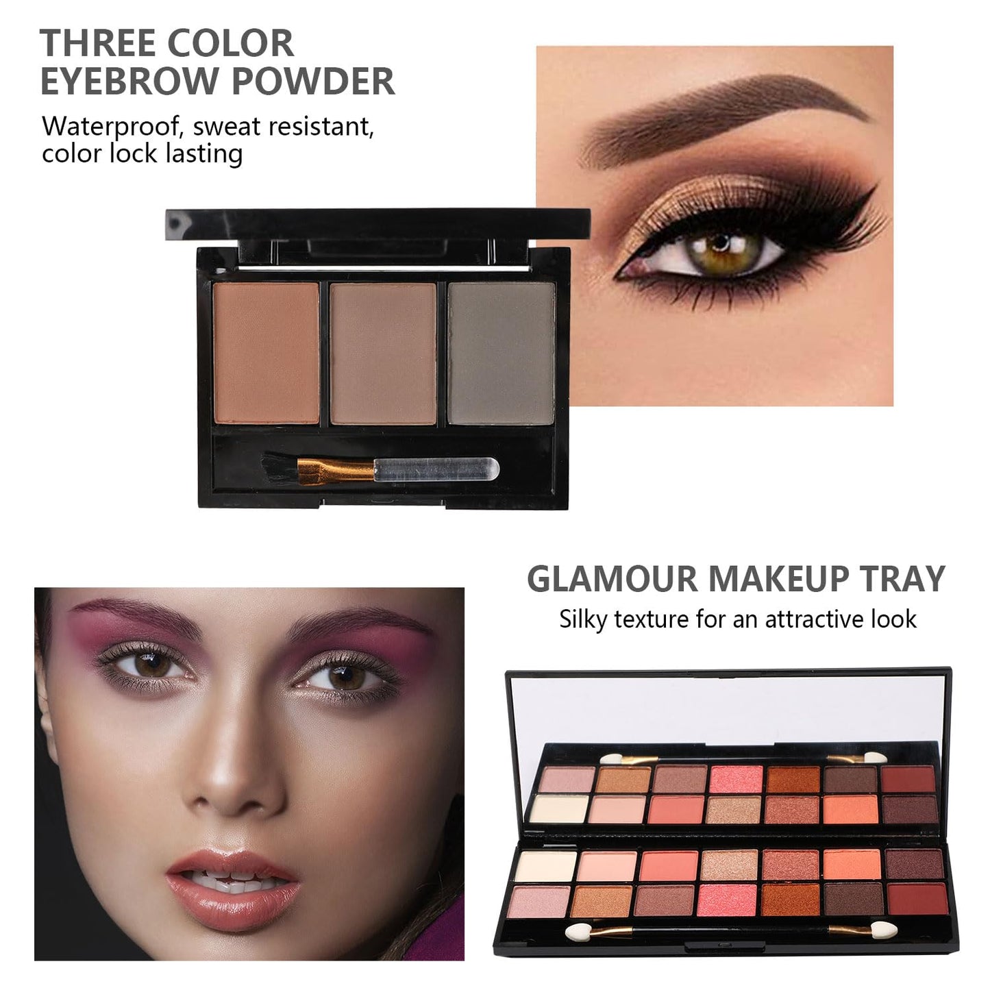 Makeup Set for Girls, Rainbow Makeup Kit, Beauty Boxes with Brushes and Cosmetics, Fashionable Makeup Case Organizer, Pink