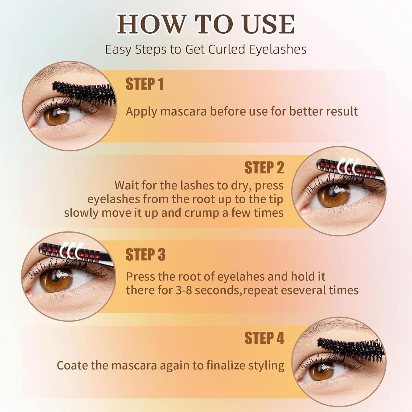 2025 Heated Eyelash Curler-USB Rechargeable Electric Eyelash Curler- Eyelash Curlers Heated 4 Temperature Modes Fast Heat Up Within 5s - 24 Hours Long Lasting- with Led Display for Women Girls (White)