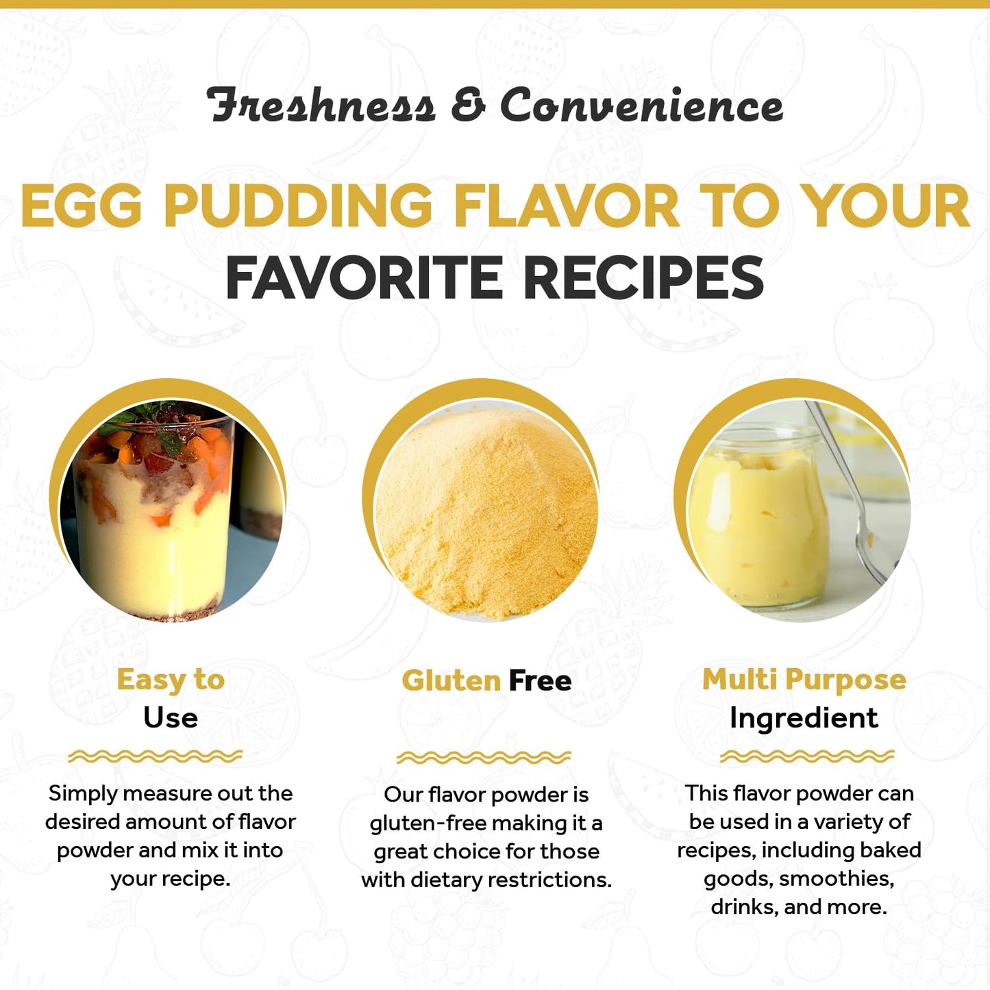 Fanale Premium Egg Pudding Bubble Tea Flavoring Powder | Perfect for Baking, Smoothies, Desserts and Drinks | Instant Flavoring Powder for Boba Milk Tea - 2.2 Pounds (Pack of 1)