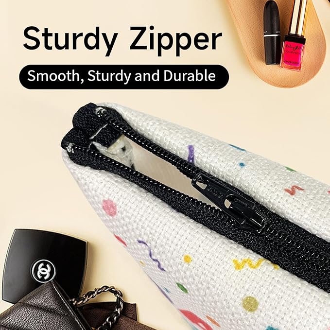 My Dance Era Canvas Zipper Cosmetic Bag, Small Makeup Bag for Women, Friends, Daughter, Sister for Dancers, Dancer Birthday Gifts for Girls (White)