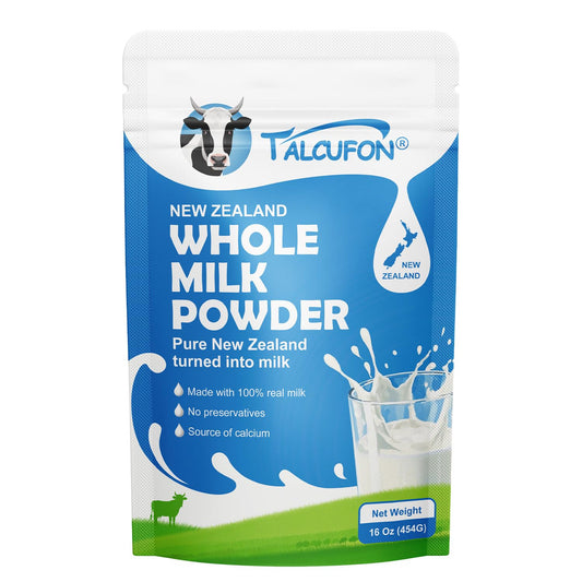 TALCUFON New Zealand Milk Powder Full Cream Instant Milk Powder Gluten Free, Non-GMO Shelf-Stable & Easy to Use 16 Oz