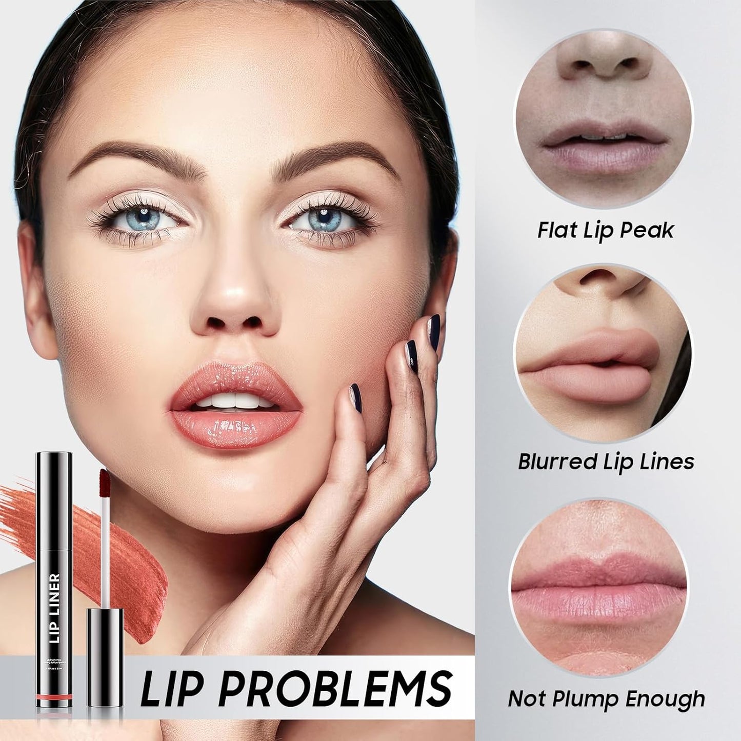Lip Stain Peel Off - Waterproof Comfortable Vivid Color Peel Lip Liner Non-Stick Cup, Lip Tattoo Peel Off for Beauty & Charming Lip Makeup with All-Day | Vegan and Cruelty Free (#02 Cocoa)