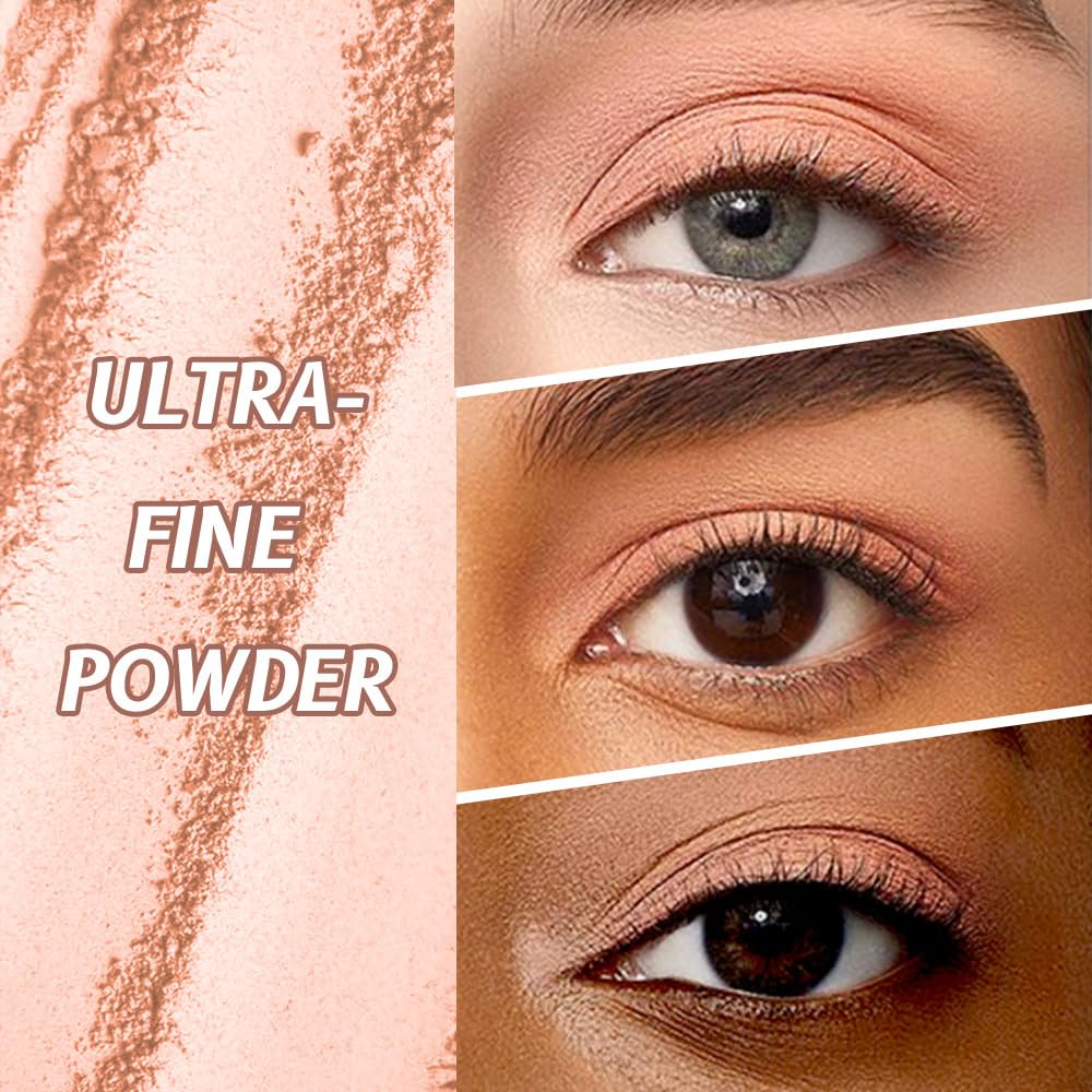 Monochrome Matte Eyeshadow Palette,Off White Nude Neutral Matte Pressed Powder Single Vegan Eyeshadow,Long-Lasting Sheer Eye Makeup Apply Makeup Easily,Smooth Formula; Talc,Vegan & Cruelty-Free