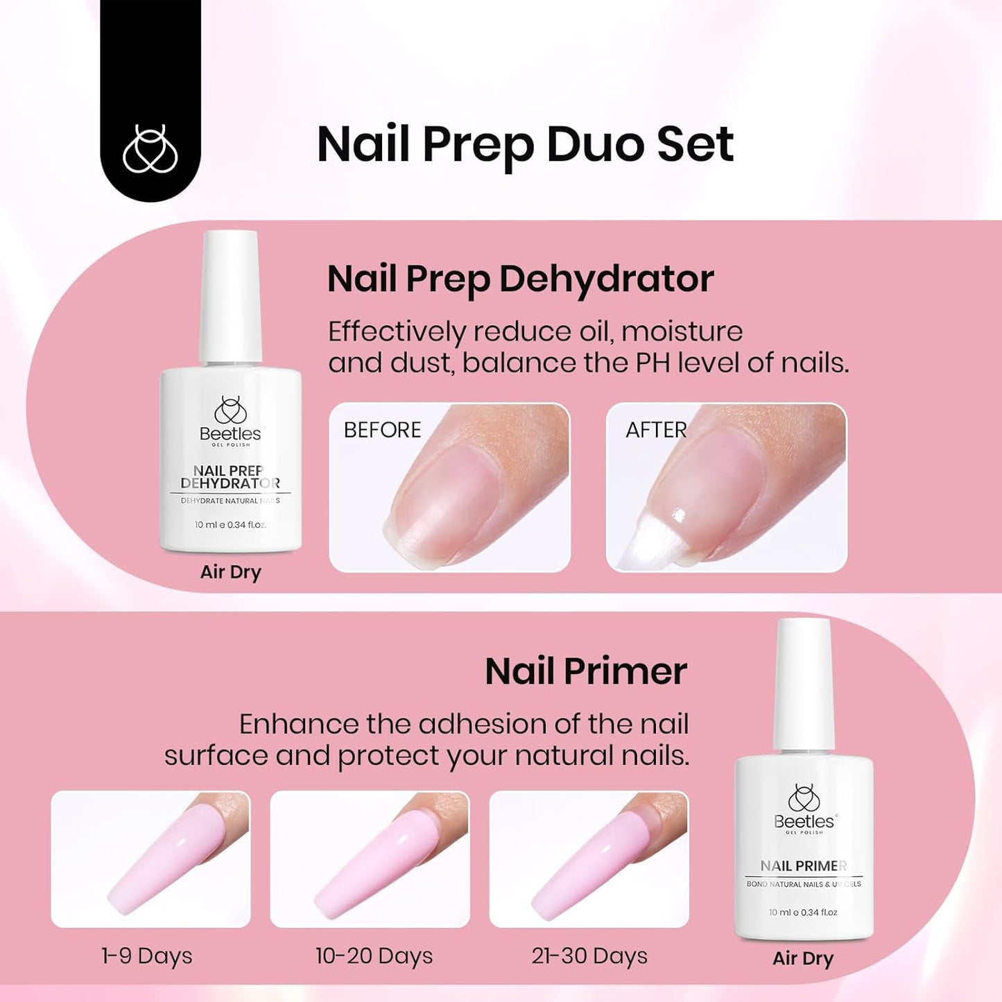 Beetles Gel Nail Kit Short Square with Nail Dehydrator and Primer, 576Pcs Half Matte Etch-X Gel Nail Tips Solid Nail Glue Mini Nail Lamp Acrylic Nail Tips Easy DIY Nail Extension Set Gift for Women