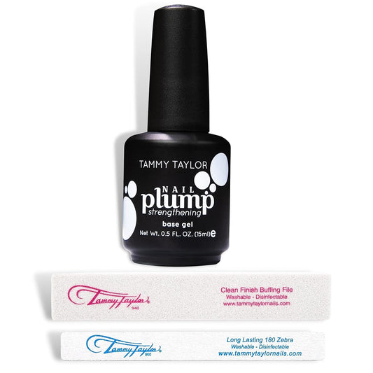 Tammy Taylor Nail Plump Nail Hardener | Extra Strength Healthy Natural Nail Strengthener Polish for Thin Nails and Split Nail Growth Oil Treatment | Helps Repair Damaged Nailbeds and Nail Biting | Kit