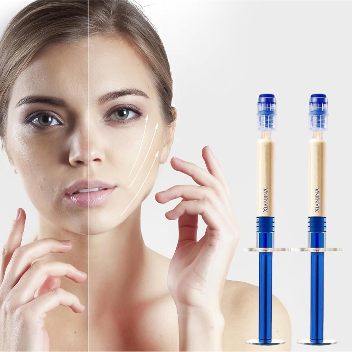 Polypeptide Collagen Elastic Essence Cream - Xianjina Anti-Wrinkle Firming Face Lotion for Women with Micro-Molecular Peptides (2PC)