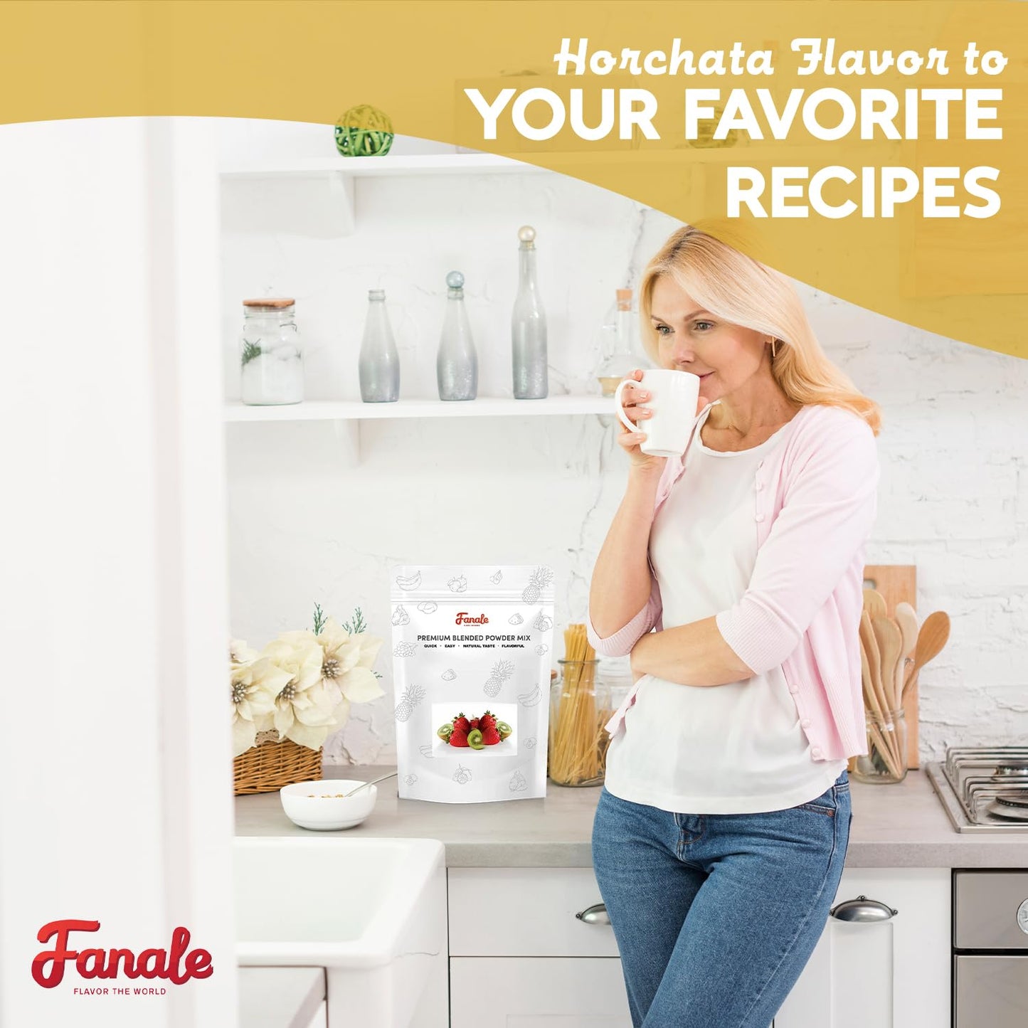 Fanale Premium Horchata Bubble Tea Flavoring Powder | Perfect for Baking, Smoothies, Desserts and Drinks | Instant Flavoring Powder for Boba Milk Tea- 2.2 Pounds (Pack of 1).