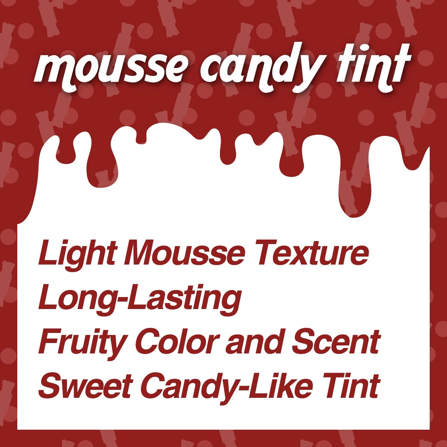 THESAEM Saemmul Mousse Candy Tint #7 Dark Cherry Mousse - High Pigment Matte Finish Long Lasting Lip Stain with Honey Extracts to Hydrate Lips - Weightless & Smudge-Proof, 0.3 fl.oz.