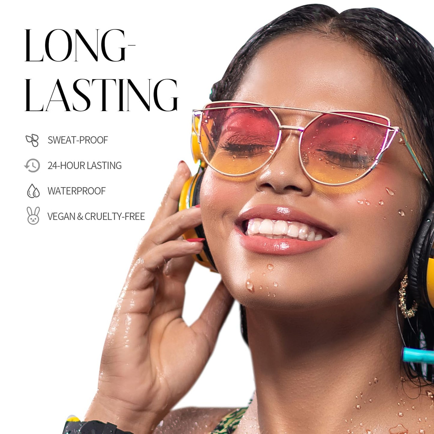 Blush Stick, Cream Blush for Cheeks and Lip Tint, Dewy Finish, Buildable & Blendable Color, Lightweight & Long-Lasting Formula | Salad Day-Coral & Angled Blush Brush（0.53fl.oz）