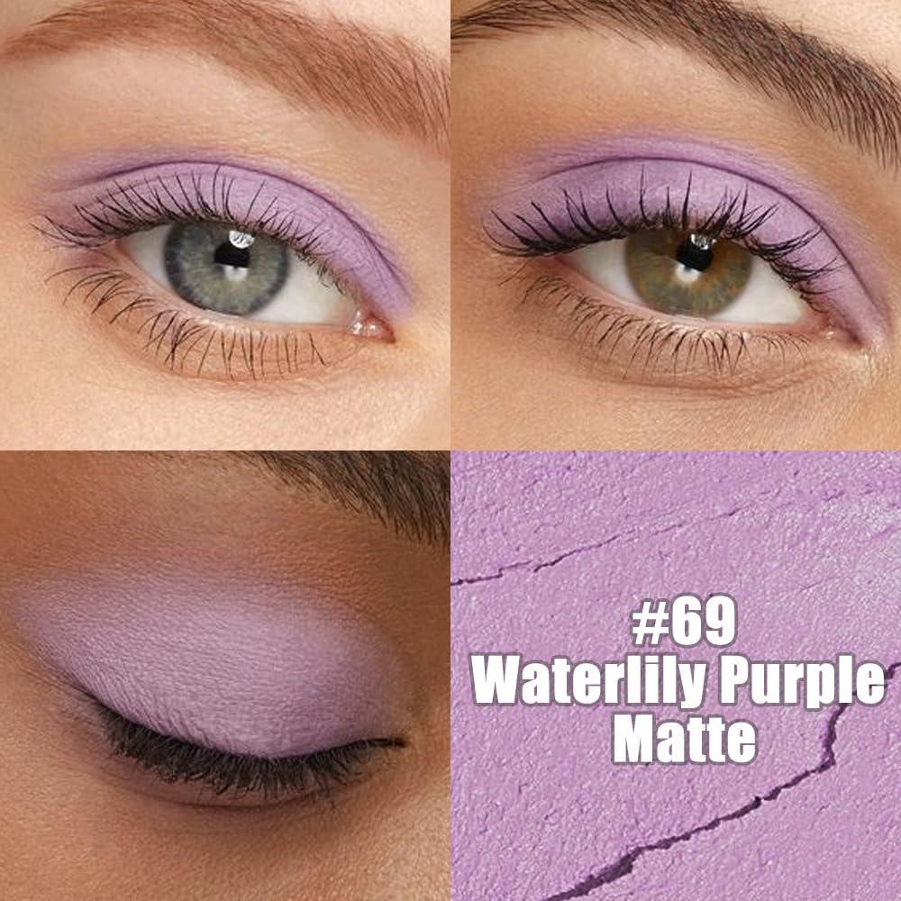 Lavender Purple Matte Cream Eye Shadow Stick Makeup for Women, Matte Eyeliner Pencil Eyeshadow Brightener Stick for Eyes, Waterproof Eyeshadow Applicator Blendable sombras para ojos 69#