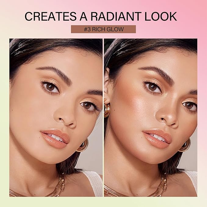 MEICOLY Cream Bronzer Stick, Natural Highlight Contour Makeup,Face Highlighter Stick,Contour Stick Facial Contouring Stick,Buildable Face Bronzer Face Shaping,Waterproof,01 Warm Glow