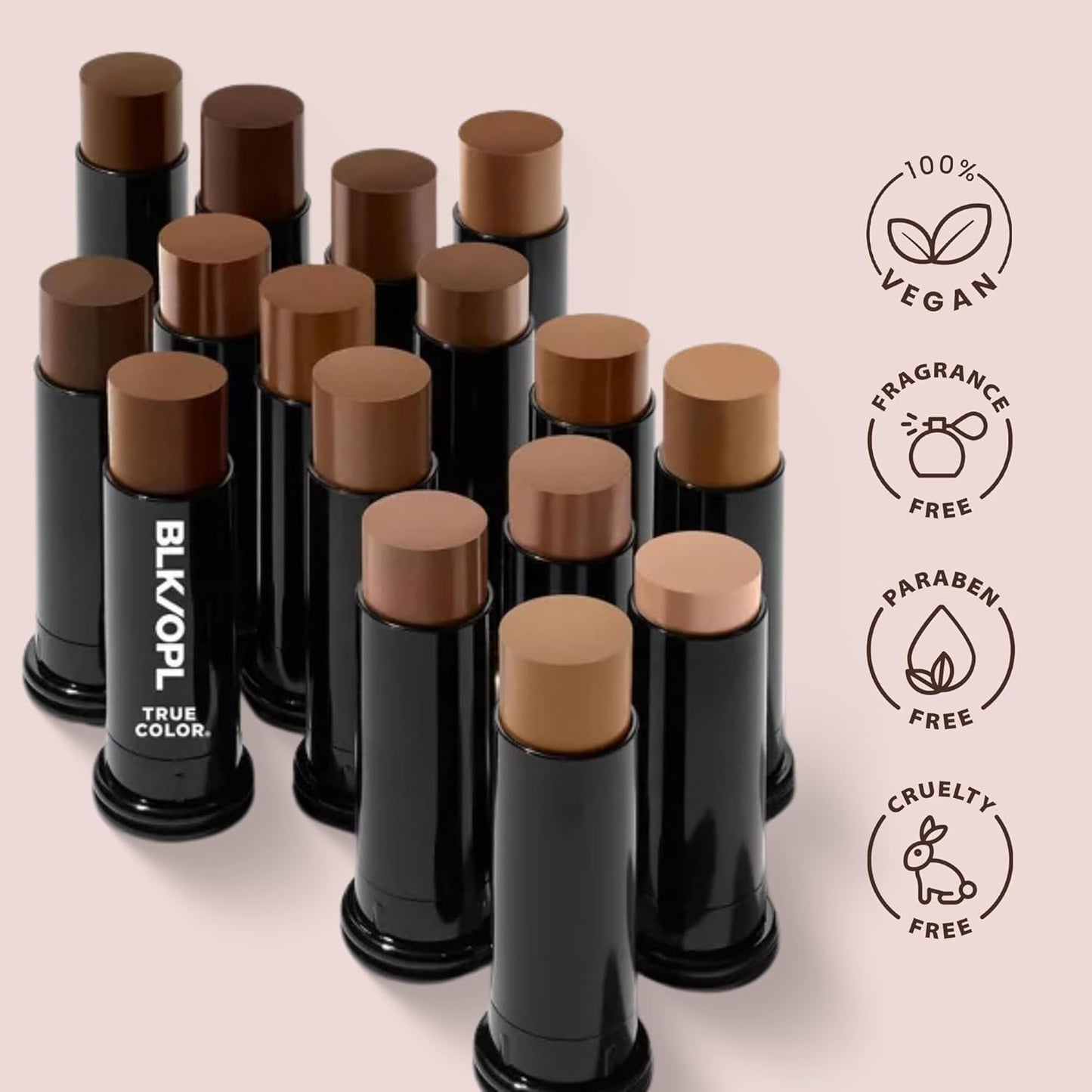 BLK/OPL TRUE COLOR Skin Perfecting Stick Foundation SPF 15, Au Chocolat — hypoallergenic, cruelty-free